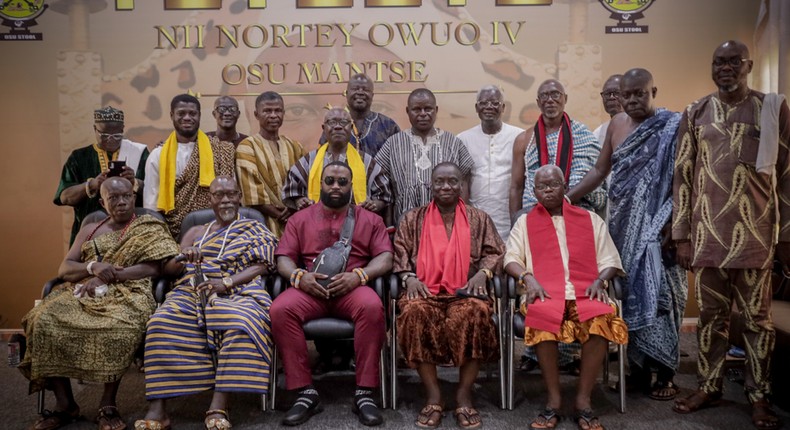 Osu Lumor King Nii Armah Gbejelor (Yahu Blackwell) and Osu Djaasze (King Makers).