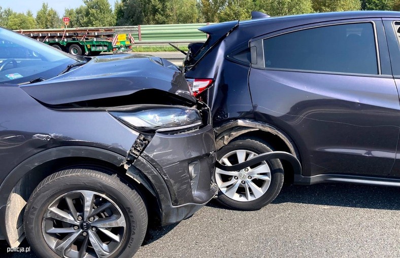 Kolizja na autostradzie A4