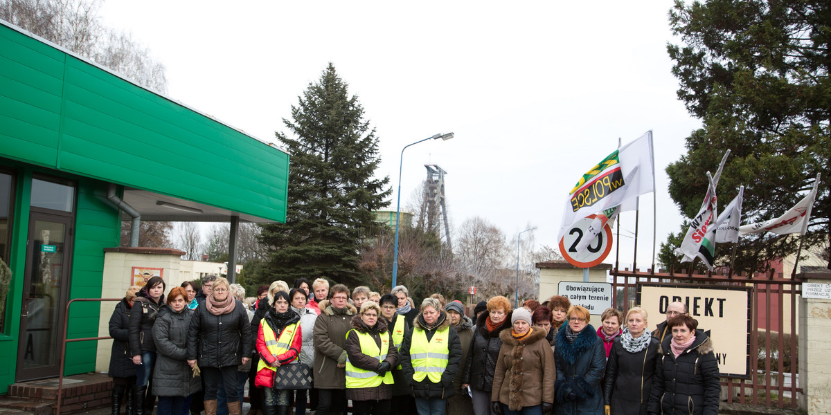 protest kopalnia sosnica makoszowy