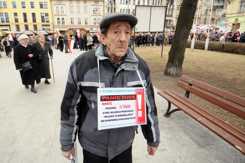 Manifestacja zwolenników TV Trwam