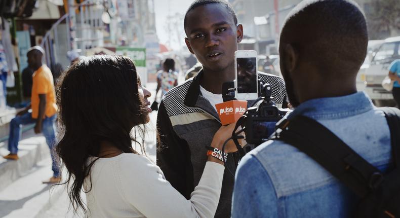 Pulse Live presenters during a live