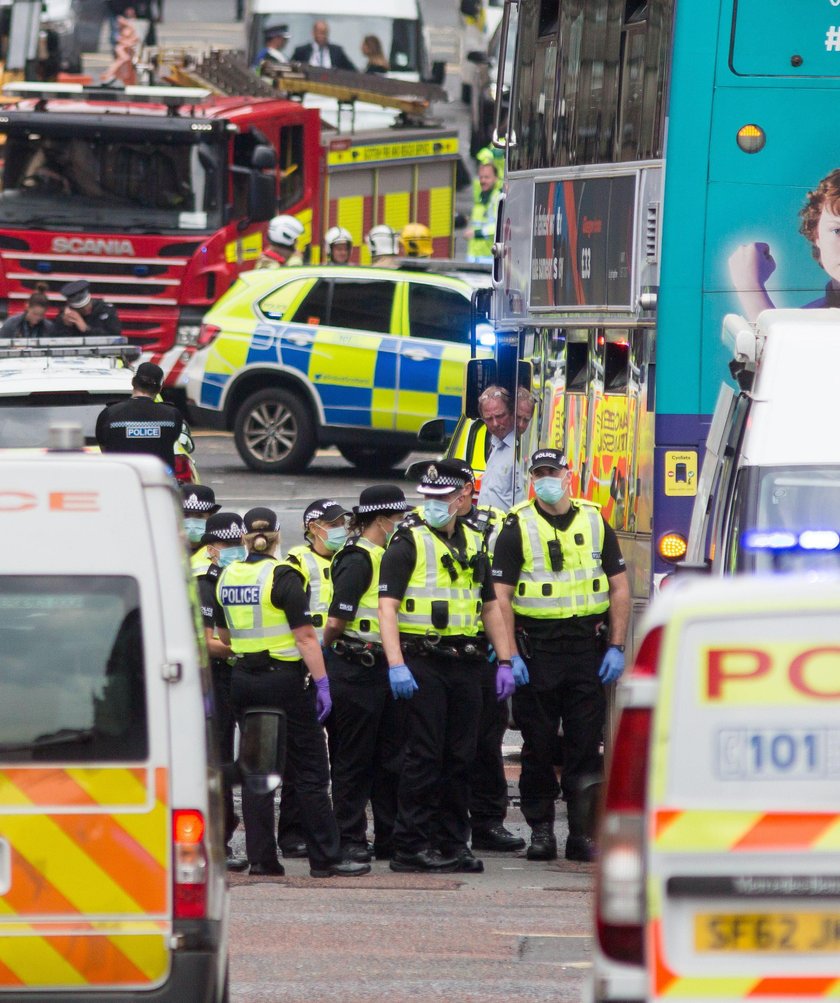 Scene of reported multiple stabbings in Glasgow