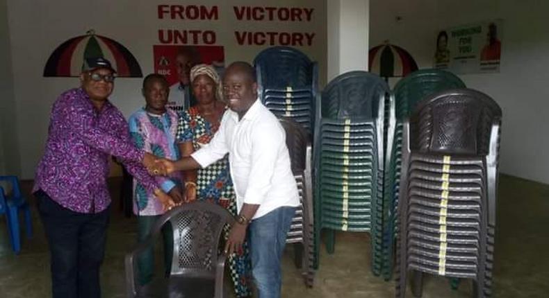 Former IGP, John Kudalor, donates plastic chairs to NDC