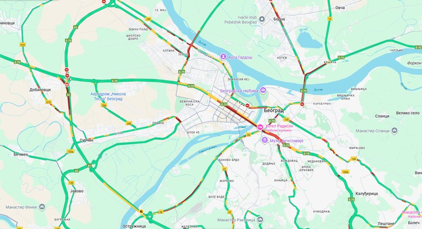 Gužve u Beogradu 5. novembra