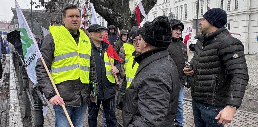 Protest rolników. Wśród uczestników bohater głośnego seksskandalu