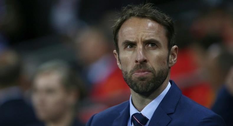 England's Interim manager Gareth Southgate watches his players from the touchline during a match between England and Spain on November 15, 2016