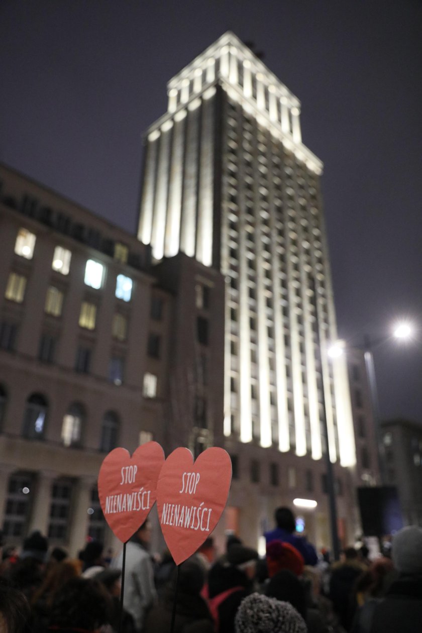 Protest przed redakcją TVP Info