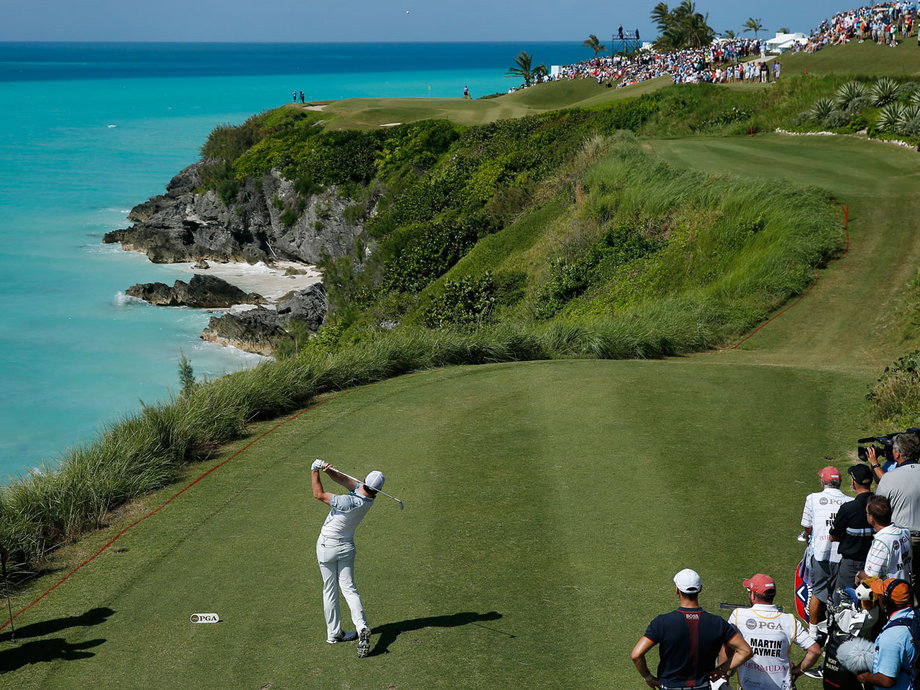 At Port Royal in Southhampton, Bermuda, players get views of the water from nearly every hole. The 16th hole, which is played from a tee on a cliff edge, is unforgettable.