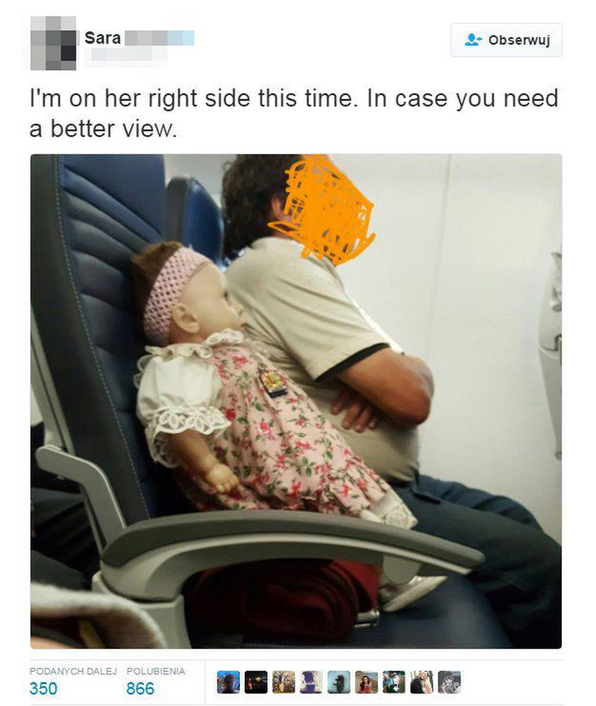 Przeżyła koszmar w samolocie