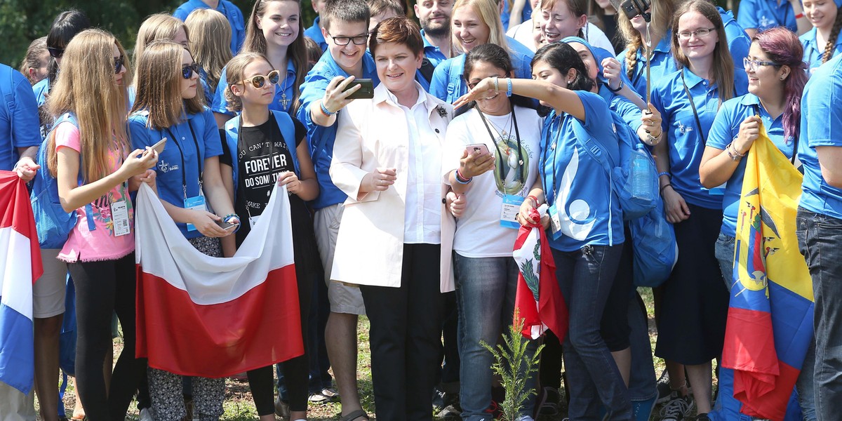 Premier Beata Szydło z pielgrzymami 