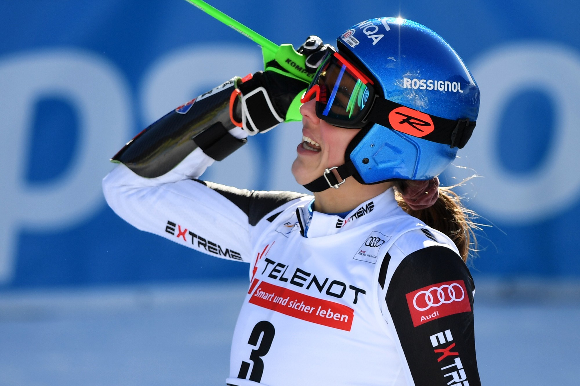 Slovenská lyžiarka Petra Vlhová počas pretekov v Jasnej v roku 2021.