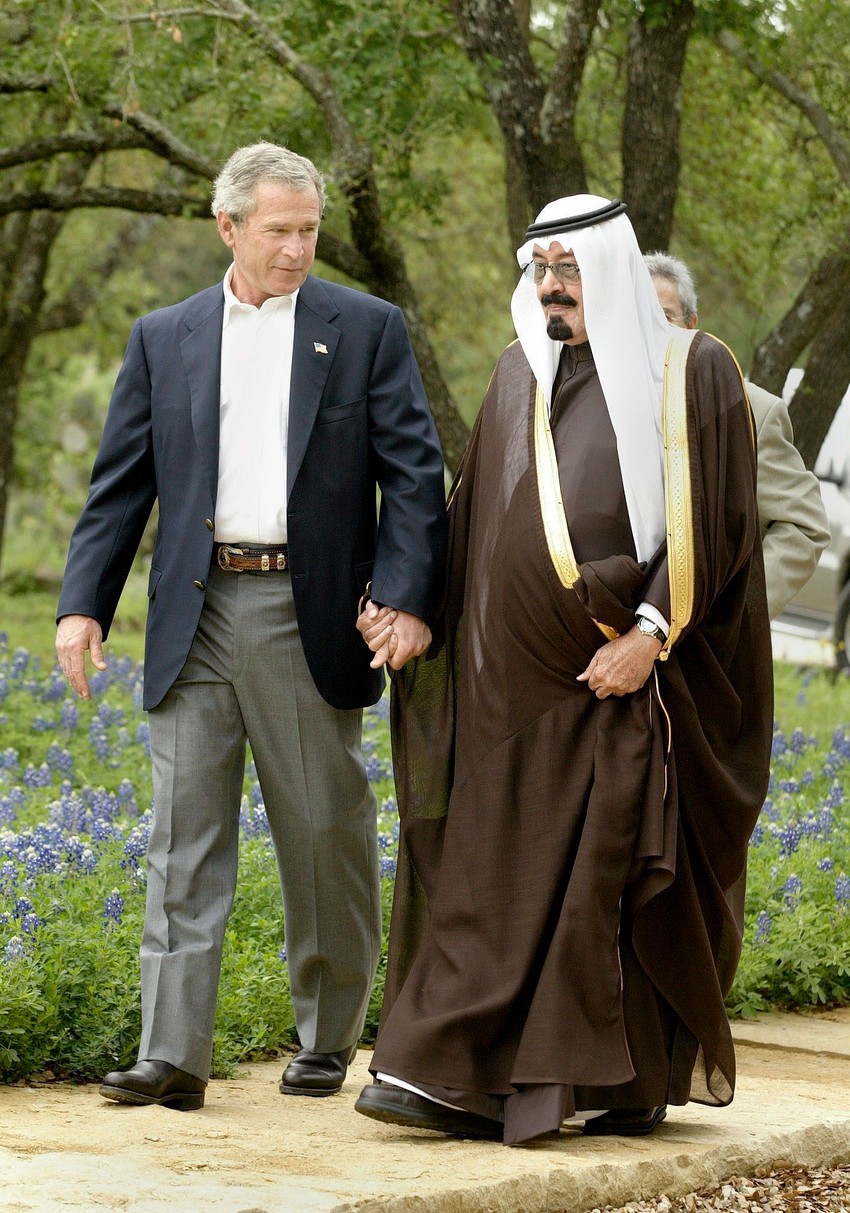 Džordž Buš i krunski princ Abdulah u Teksasu 2005.