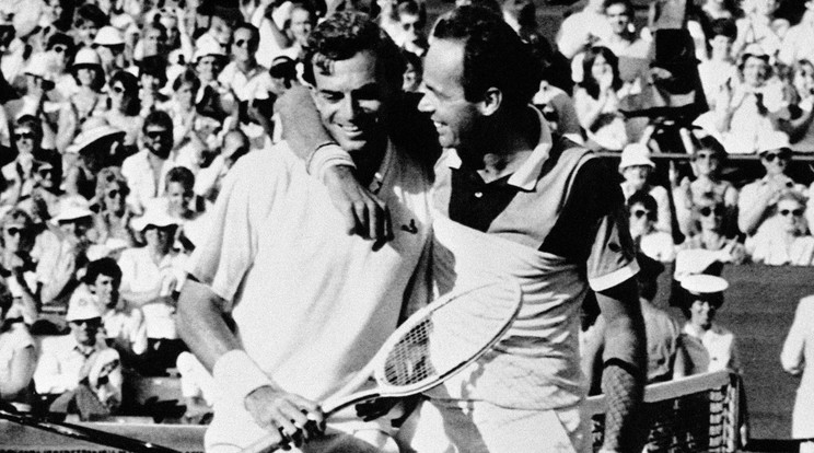 Heinz Günthardt (balra) és Taróczy Balázs fantasztikusan teniszezett az 1985-ös wimbledoni fináléban/ Fotó: MTI