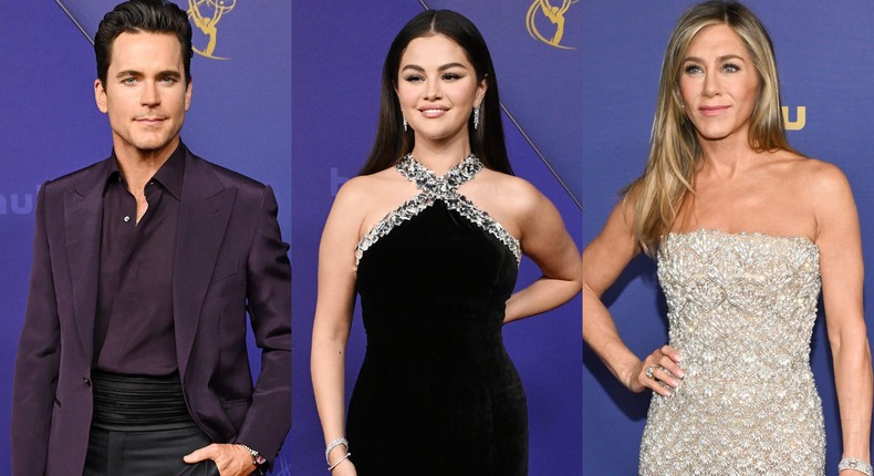 Matt Bomer, Selena Gomez and Jennifer Aniston.Getty Images