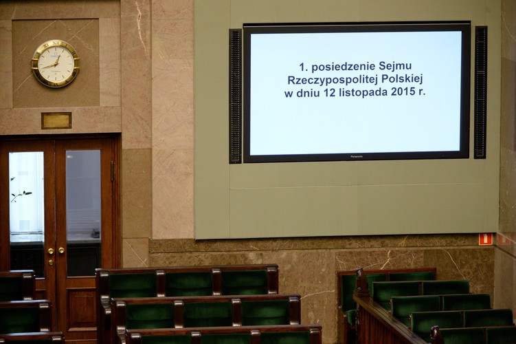 Sala Sejmu - piewsze posiedzenie nowego Sejmu