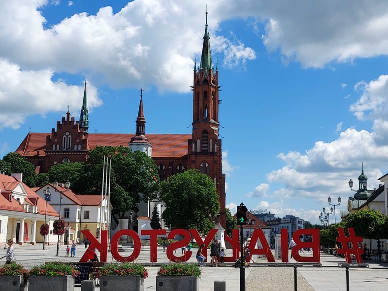 Rynek Kościuszki i Archikatedra Białostocka, lipiec 2022