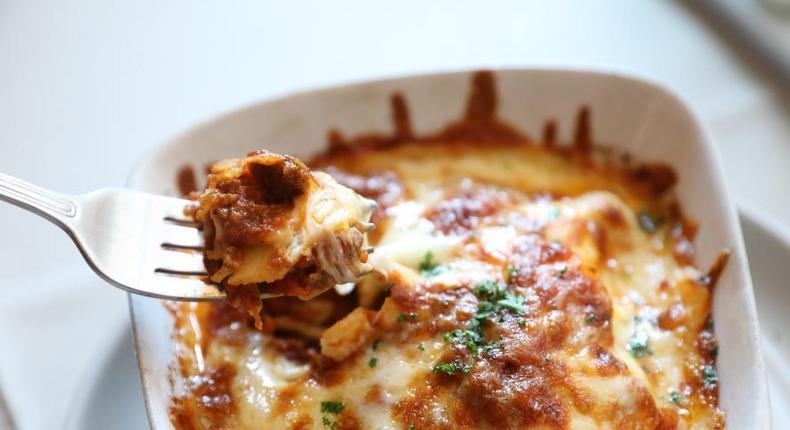 According to one chef, lasagna is often frozen and reheated at restaurants.Shutterstock