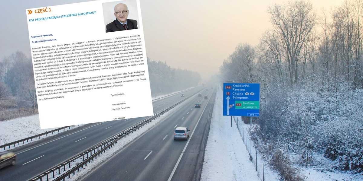 Emil Wąsacz kierował zarządcą autostrady A4 przez 22 lata.