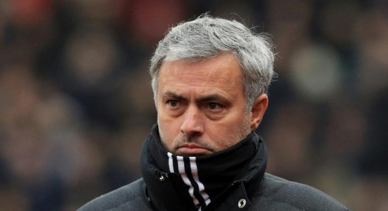 Manchester United's manager Jose Mourinho arrives for the English Premier League football match against Stoke City January 21, 2017