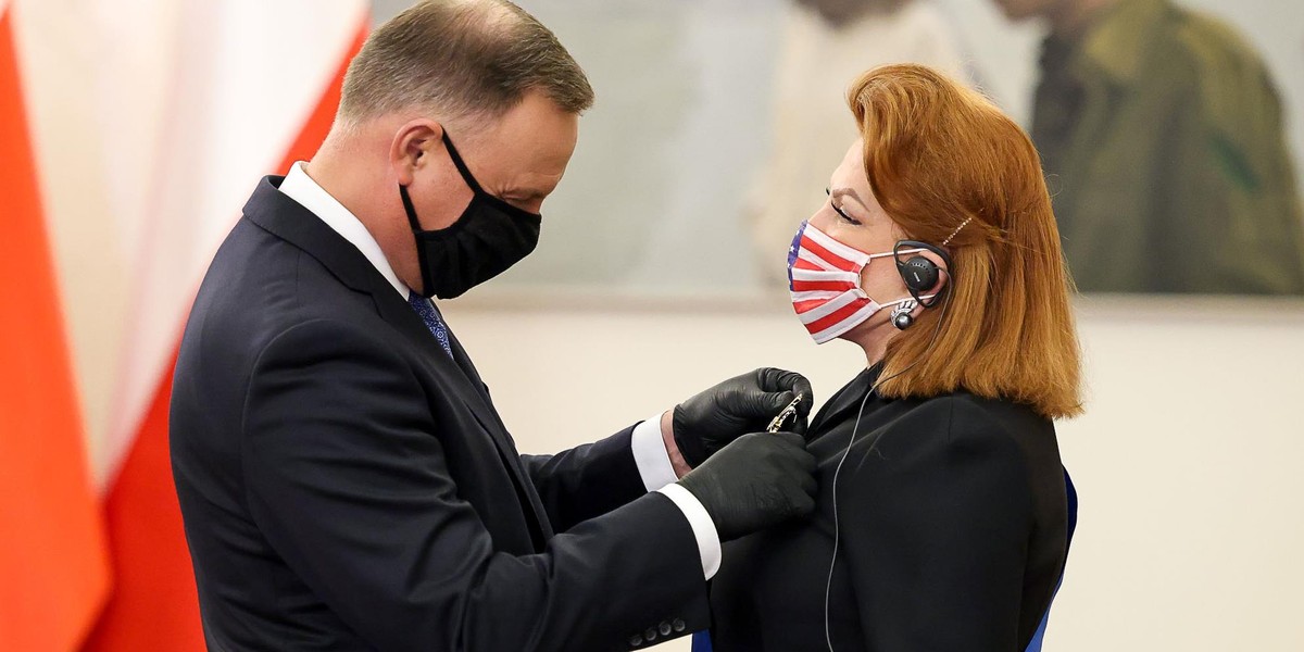 Andrzej Duda odznaczył Georgette Mosbacher