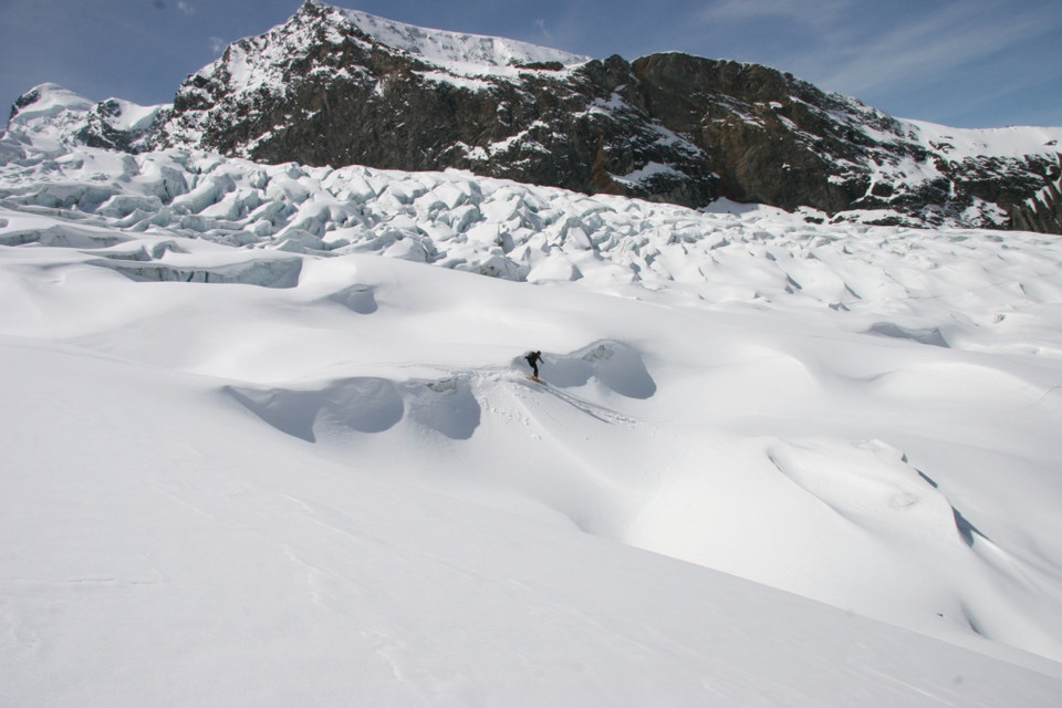 Zjazd z Dufourspitze, Szwajcaria