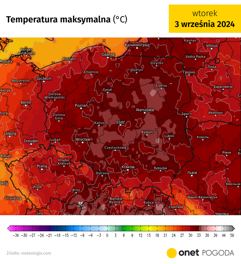 Żar z południa Europy na początku września dotrze do Polski