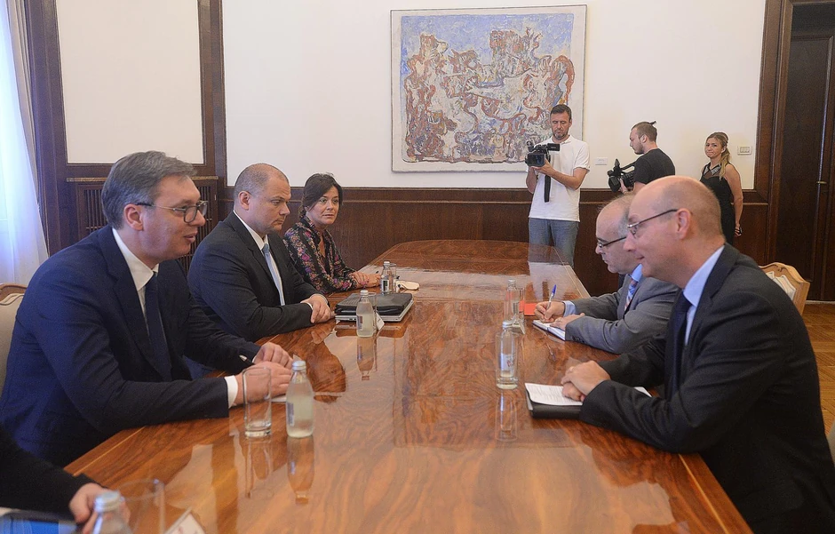 Aleksandar Vučić i Frederik Mondoloni