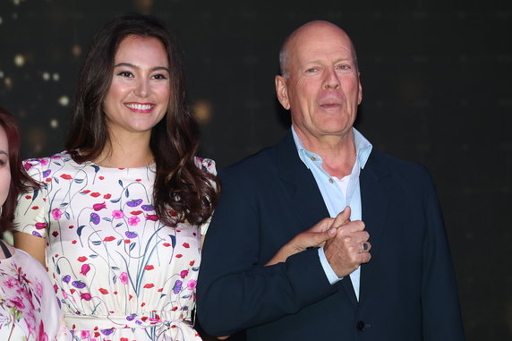 Bruce Willis z żoną Emmą w 2019 r.