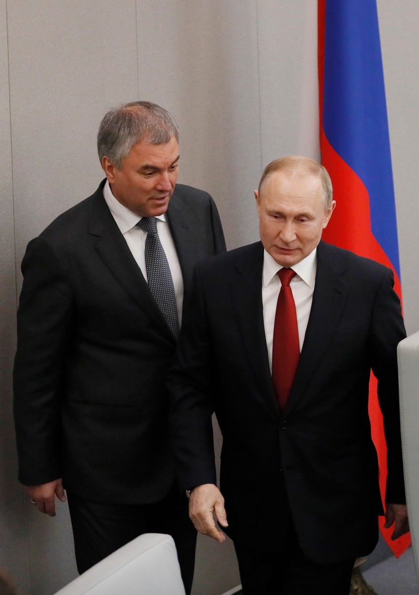 Volodin i Putin u Moskvi u martu 2020.
