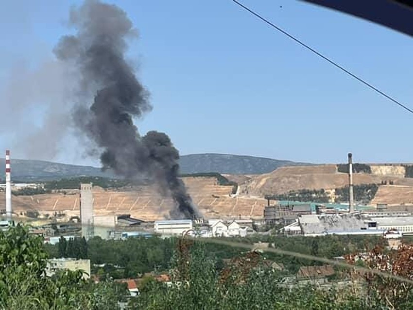 Požar u fabricu u Boru