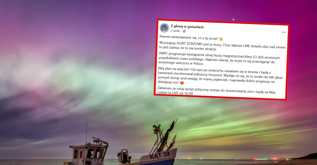 Zorza polarna nad Polską. Kiedy i gdzie będzie można obejrzeć?