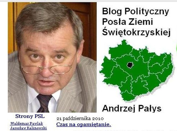 Poseł Pałys się kaja