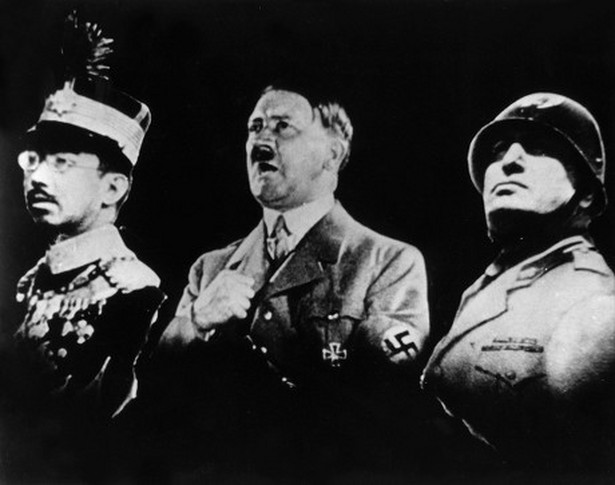 Cesarz Hirohito, Adolf Hitler i Benito Mussolini