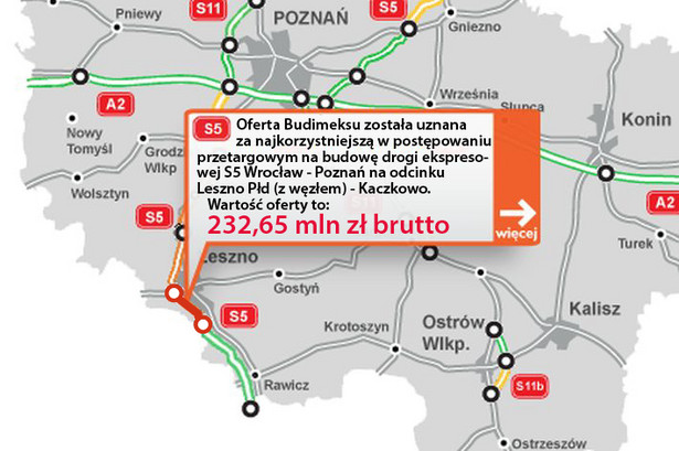 S5 Wrocław - Poznań, odcinek Leszno Płd (z węzłem) - Kaczkowo