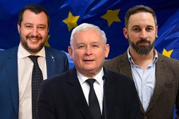 Jarosław Kaczyński Matteo Salvini Santiago Abascal