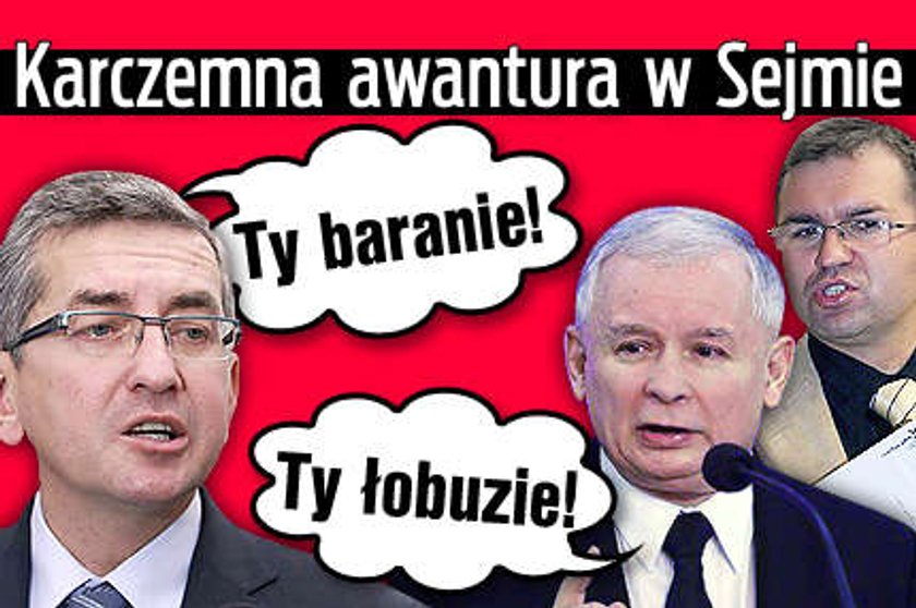 Awantura z Kaczyńskim w Sejmie: Ty baranie! Ty łobuzie!