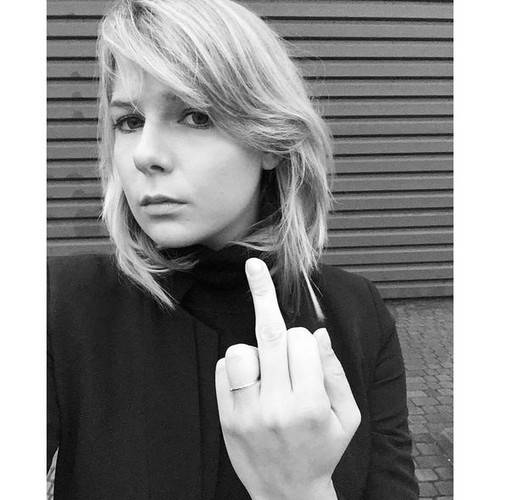 Marta Wierzbicka na 'czarnym proteście'