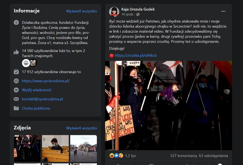 Kaja Godek zwyzywana przez liderkę Strajku Kobiet w Szczecinie. Proliferka chce procesu i zbiera na niego pieniądze