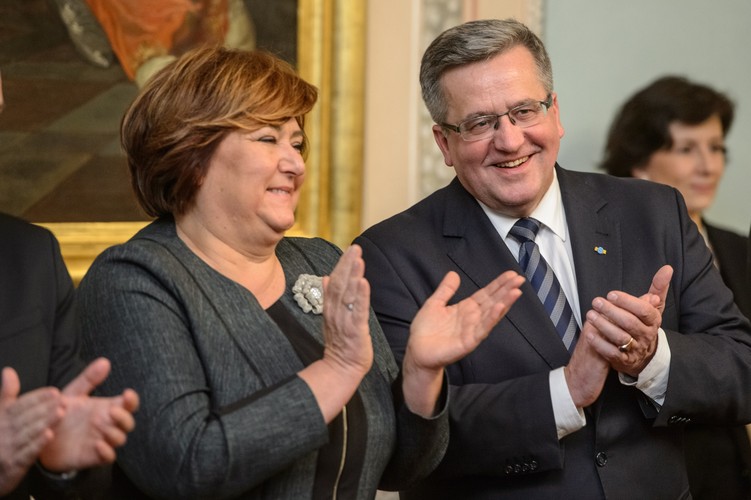 Prezydent Bronisław Komorowski z żoną Anną