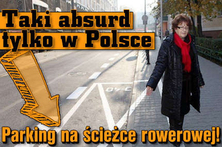 Taki absurd tylko w Polsce. Parking na ścieżce rowerowej!