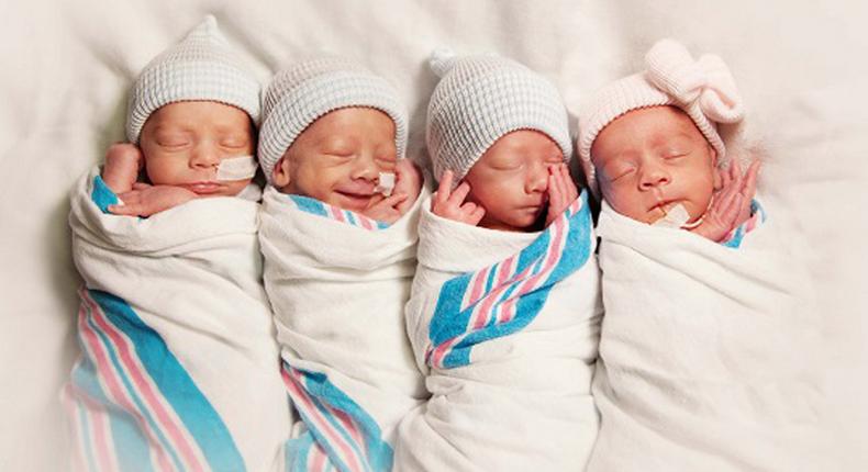 30-year-old mother of 12 gives birth to another quadruplet at home; no antenatal care