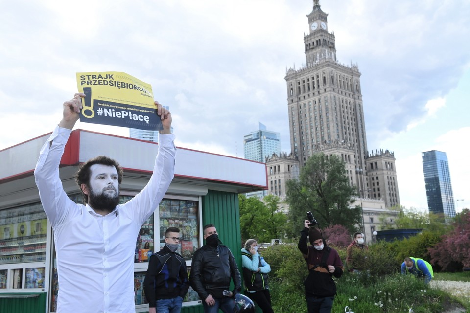 Warszawa: protest przedsiębiorców