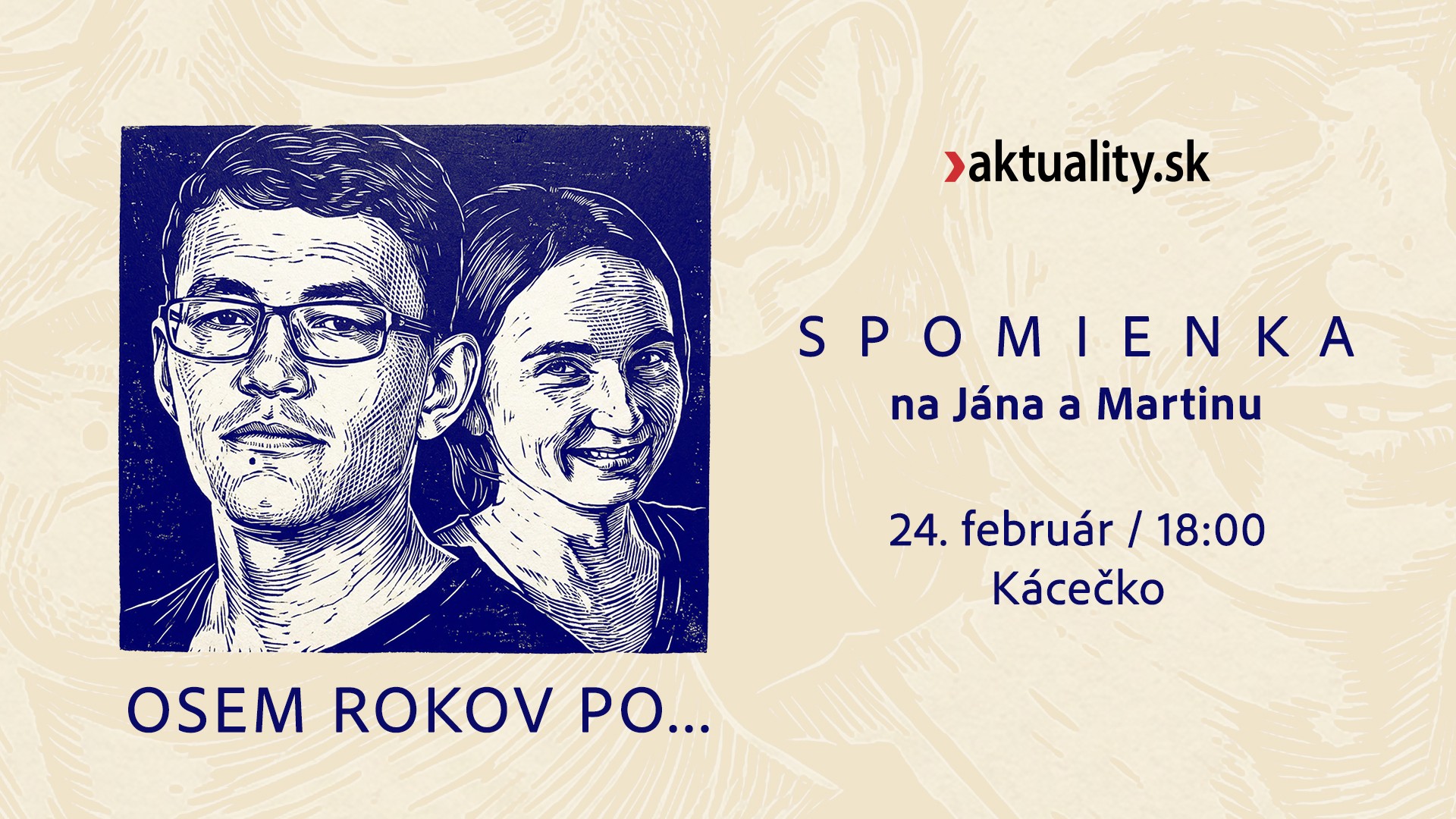 AllForJan — Spomienkový večer, ktorý sa uskutoční 24. februára o 18:00 v bratislavskom Kácečku.