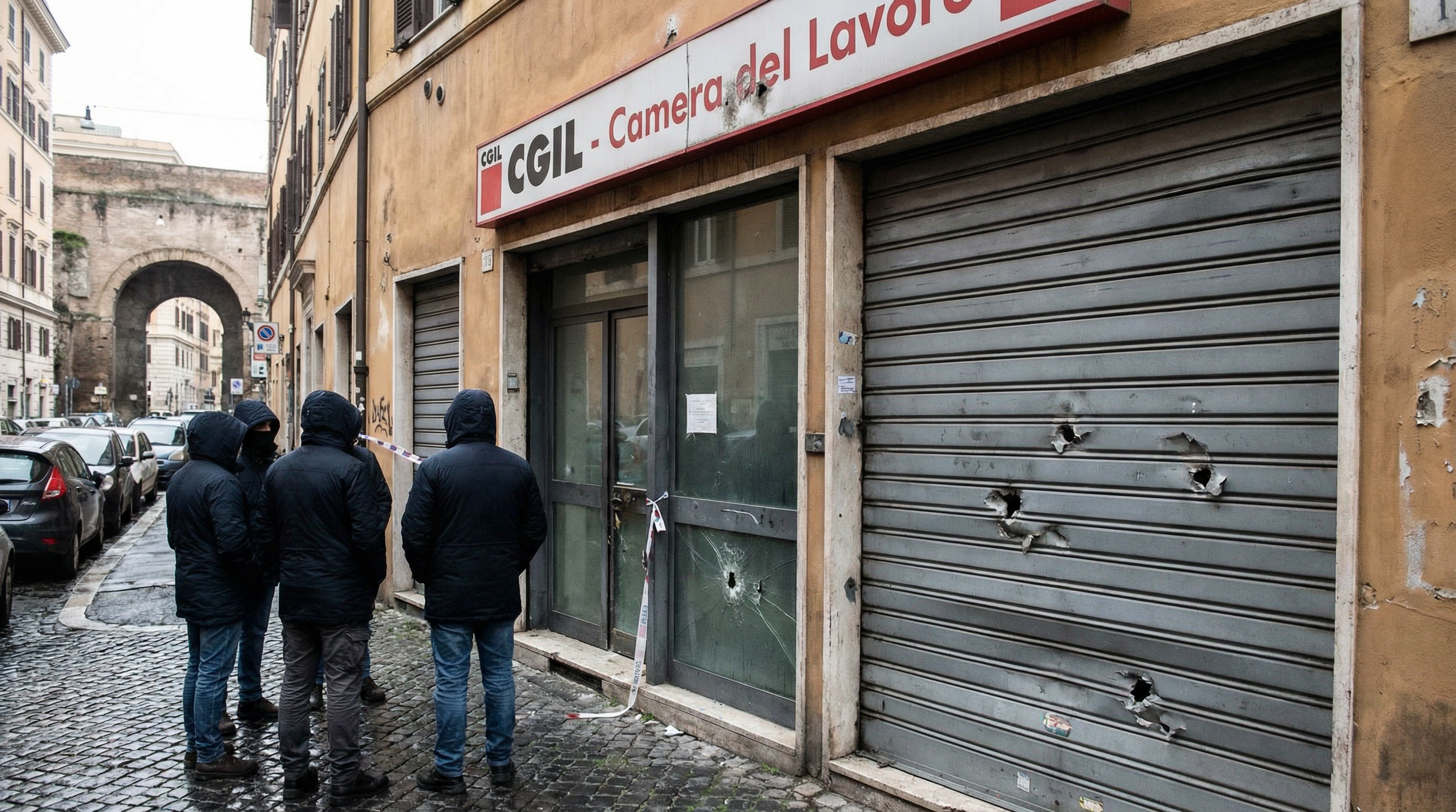 Cinque colpi contro la sede Cgil a Roma: atto intimidatorio