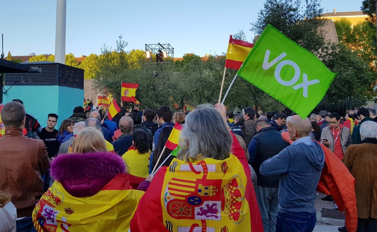 Zwolennicy partii VOX w Hiszpanii