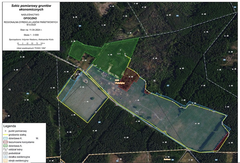 Mapa terenu, na który rodzina Roberta Telusa hoduje konie
