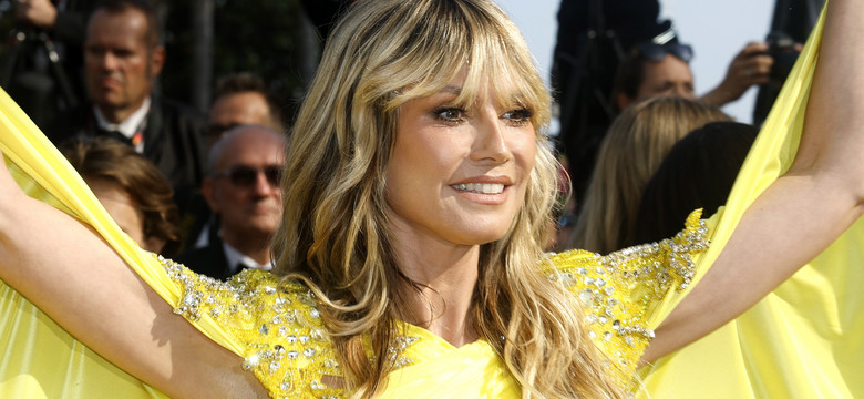 Heidi Klum wybrała odważną sukienkę na czerwony dywan w Cannes i... pokazała nieco za dużo
