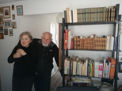 Milovan Danojlić sa suprugom Sanjom Bošković