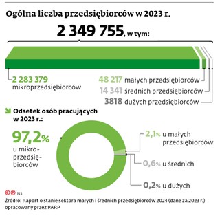 Ogólna liczba przedsiębiorców w 2023 r.