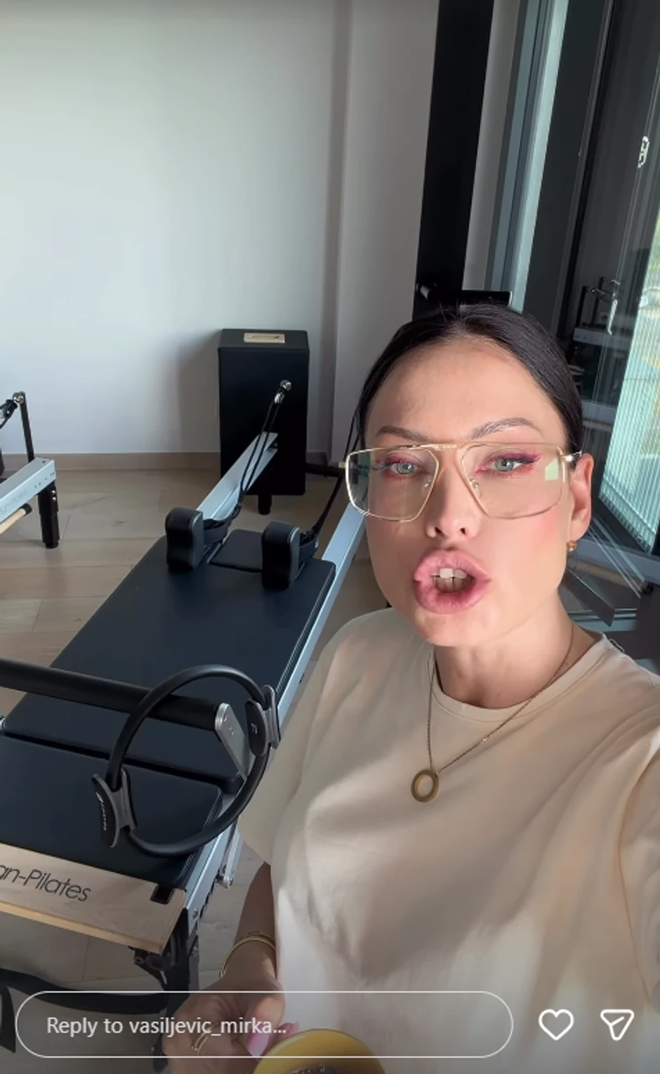 Mirka Vasiljević pred trening